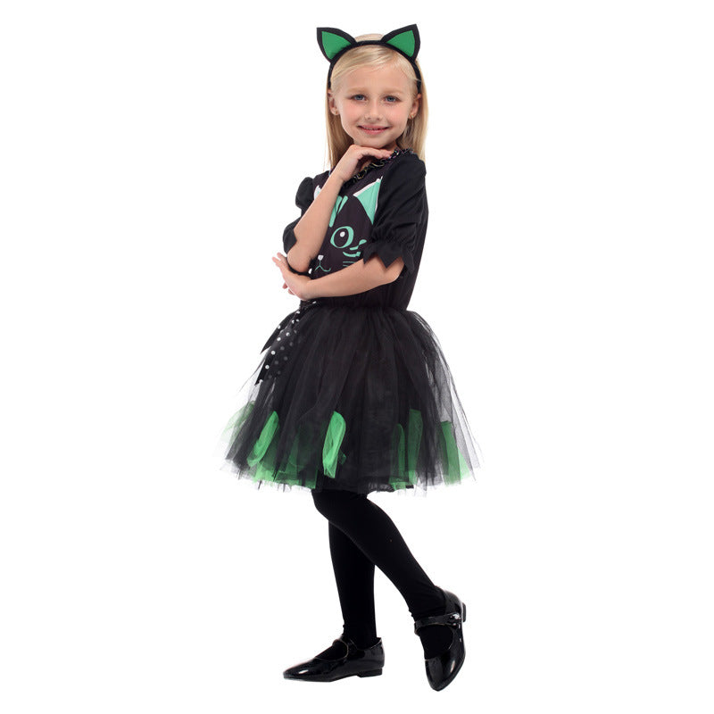 Children's Black Cat Dress Costume