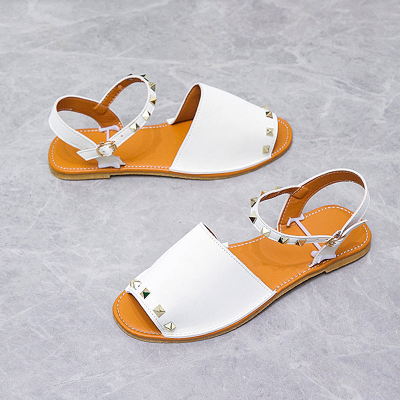 Rivet Sandals For Women Flat Beach Shoes